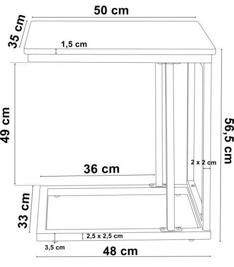 Stolik industrialny loftowy Meren craft Stolik industrialny loftowy Meren craft