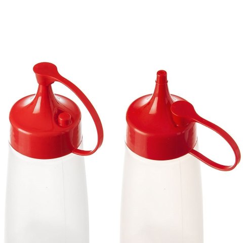 Butelka z dozownikiem i zatyczką / dyspenser pojemnik do sosów 340 ml Butelka z dozownikiem i zatyczką / dyspenser pojemnik do sosów 340 ml