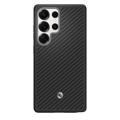 Etui silikonowe Spigen Enzo Aramid z ringiem MagFit do Samsung Galaxy S25 Ultra - czarne Etui silikonowe Spigen Enzo Aramid z ringiem MagFit do Samsung Galaxy S25 Ultra - czarne