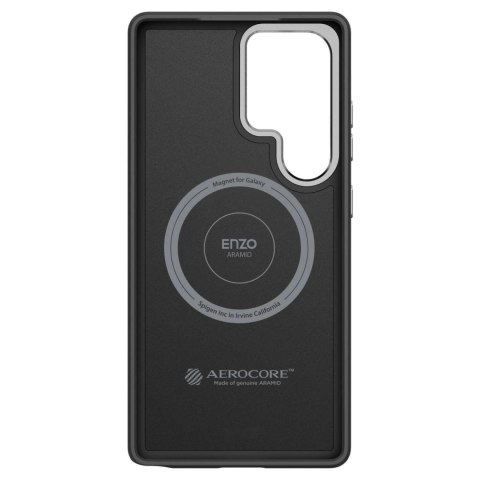 Etui silikonowe Spigen Enzo Aramid z ringiem MagFit do Samsung Galaxy S25 Ultra - czarne Etui silikonowe Spigen Enzo Aramid z ringiem MagFit do Samsung Galaxy S25 Ultra - czarne