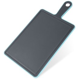 Deska kuchenna szara do krojenia plastikowa z rączką 36,5x19 cm