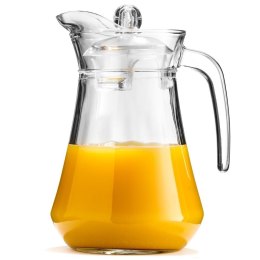 Dzbanek szklany do wody kompotu napojów lemoniady z uchwytem i pokrywką 1,4 l