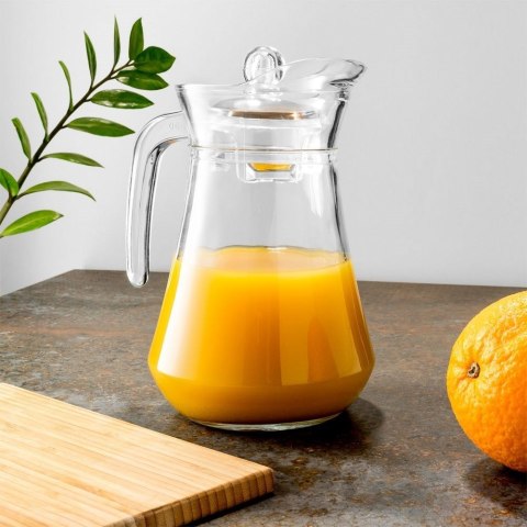 Dzbanek szklany do wody kompotu napojów lemoniady z uchwytem i pokrywką 1,4 l Dzbanek szklany do wody kompotu napojów lemoniady z uchwytem i pokrywką 1,4 l
