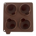 Forma do ciastek i pralin silikonowa brązowa kurka