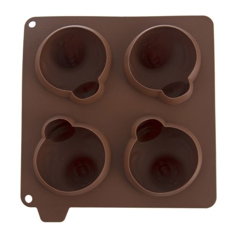 Forma do ciastek i pralin silikonowa brązowa kurka