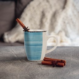 Kubek ceramiczny z uchem do picia kawy herbaty FADED BLUE 355 ml