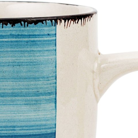 Kubek ceramiczny z uchem do picia kawy herbaty FADED BLUE 355 ml