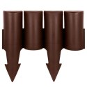 Palisada płotek ogrodowy obrzeże do grządek trawnika border brązowy 25 cm