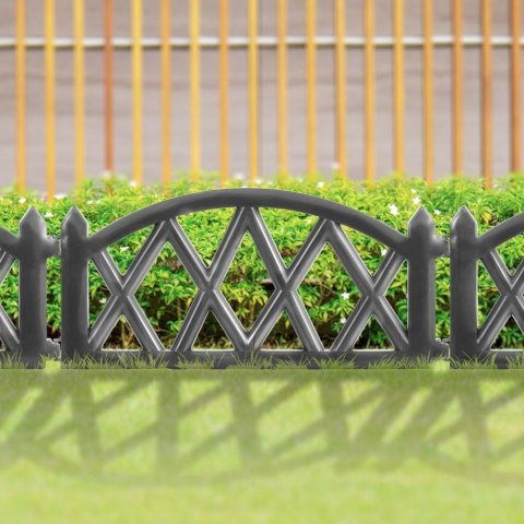 Płotek ogrodowy palisada obrzeże grafitowy border 49x30 cm