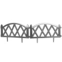 Płotek ogrodowy palisada obrzeże grafitowy border 49x30 cm
