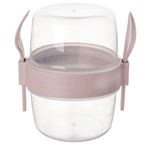 Pojemnik kubek na jogurt z łyżeczką lunchbox 370 ml Pojemnik kubek na jogurt z łyżeczką lunchbox 370 ml