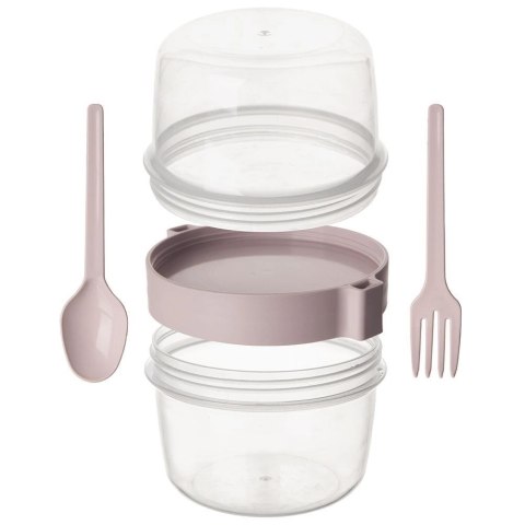 Pojemnik kubek na jogurt z łyżeczką lunchbox 370 ml Pojemnik kubek na jogurt z łyżeczką lunchbox 370 ml