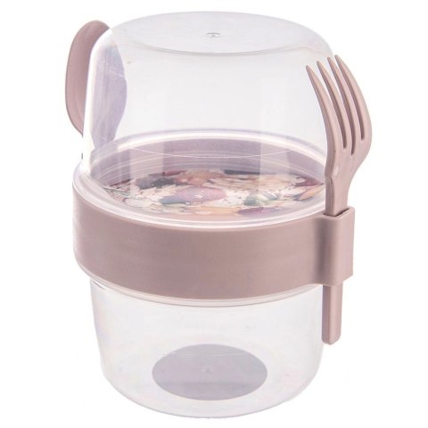 Pojemnik kubek na jogurt z łyżeczką lunchbox 370 ml Pojemnik kubek na jogurt z łyżeczką lunchbox 370 ml