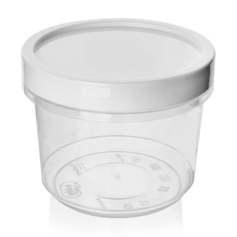 Pojemnik kuchenny do żywności z silikonową uszczelką okrągły zakręcany na zupę 560 ml Pojemnik kuchenny do żywności z silikonową uszczelką okrągły zakręcany na zupę 560 ml