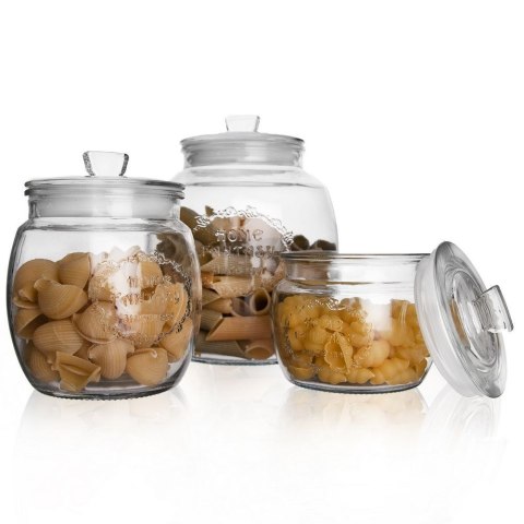 Pojemnik szklany słoik słój do przechowywania 0,6 l do produktów sypkich ciastek kawy Pojemnik szklany słoik słój do przechowywania 0,6 l do produktów sypkich ciastek kawy