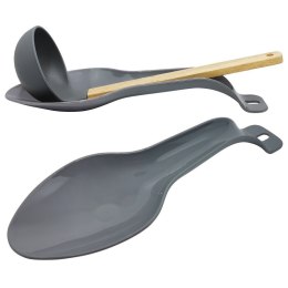 Szara podstawka kuchenna pod łyżkę stojak na chochlę łopatkę