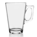 Szklanka z uchem do kawy herbaty napojów komplet szklanek zestaw 250 ml 3 sztuki