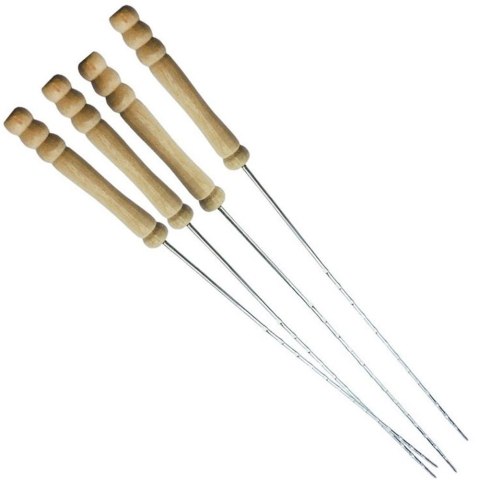 Szpikulec szpikulce stalowe do szaszłyków zestaw do grilla 4 szt. 38,5 cm Szpikulec szpikulce stalowe do szaszłyków zestaw do grilla 4 szt. 38,5 cm