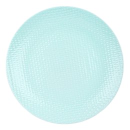 Talerz deserowy płaski płytki ceramiczny pastelowy zielony RELIEF 21 cm