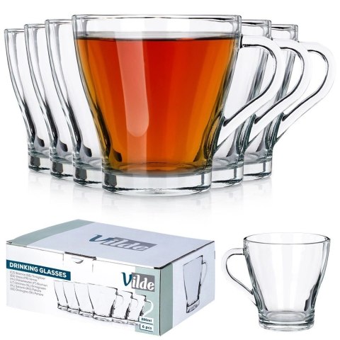 Zestaw Szklanki Kubki do Napojów Soku Wody VILDE 280 ml 6 szt. Zestaw Szklanki Kubki do Napojów Soku Wody VILDE 280 ml 6 szt.