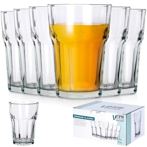 Zestaw Szklanki Kubki do Napojów Soku Wody VILDE 360 ml 6 szt. Zestaw Szklanki Kubki do Napojów Soku Wody VILDE 360 ml 6 szt.