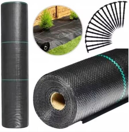 Agrotkanina czarna 1,1x50m UV 135g antychwastowa agrowłóknina + kotwy Agrotkanina czarna 1,1x50m UV 135g antychwastowa agrowłóknina + kotwy