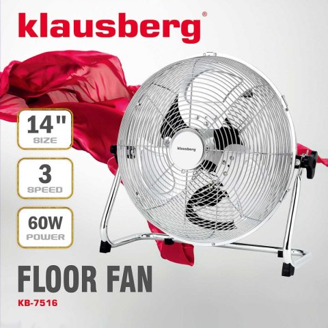 WENTYLATOR WIATRAK CYRKULATOR PODŁOGOWY 60W KLAUSBERG KB-7516 WENTYLATOR WIATRAK CYRKULATOR PODŁOGOWY 60W KLAUSBERG KB-7516