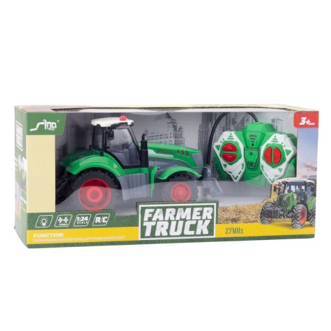 Ciągnik Traktor Rolniczy Zdalnie Sterowany RC Zielony 1:24 Ciągnik Traktor Rolniczy Zdalnie Sterowany RC Zielony 1:24