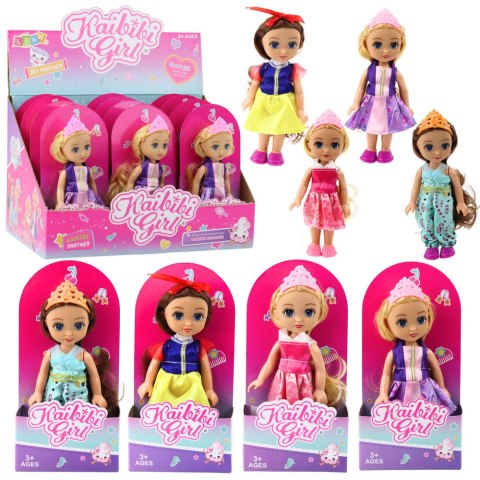 Mini Laleczka Księżniczka Korona Zdobiona Sukienka 17cm Mix Mini Laleczka Księżniczka Korona Zdobiona Sukienka 17cm Mix