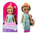 Mini Laleczka Księżniczka Korona Zdobiona Sukienka 17cm Mix
