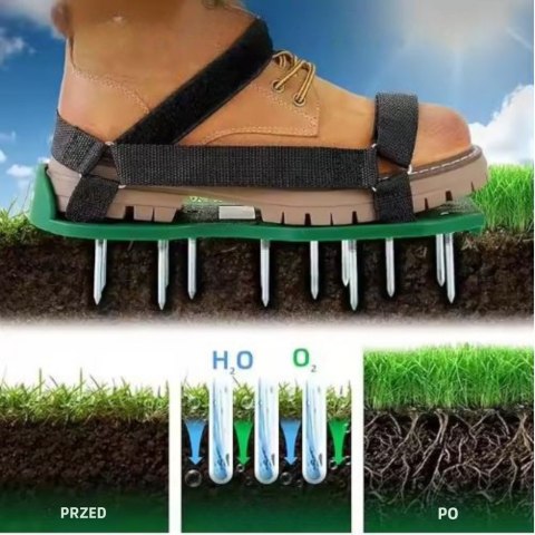 Aerator Wertykulator Nakładki Na Buty Z Kolcami Do Trawy Aerator Wertykulator Nakładki Na Buty Z Kolcami Do Trawy