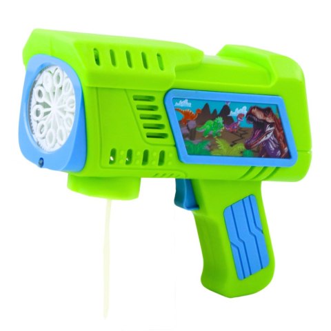 Pistolet Na Bańki Mydlane Dioda LED Zielony Dinozaury Pistolet Na Bańki Mydlane Dioda LED Zielony Dinozaury