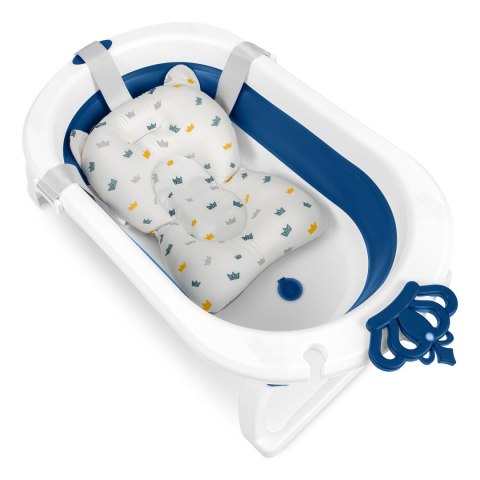 Wanienka składana dla dzieci, niemowląt z wkładką Ricokids RK-286 biało-niebieska Wanienka składana dla dzieci, niemowląt z wkładką Ricokids RK-286 biało-niebieska
