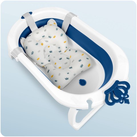 Wanienka składana dla dzieci, niemowląt z wkładką Ricokids RK-286 biało-niebieska Wanienka składana dla dzieci, niemowląt z wkładką Ricokids RK-286 biało-niebieska
