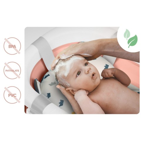Wanienka składana dla dzieci, niemowląt z wkładką Ricokids RK-286 biało-różowa Wanienka składana dla dzieci, niemowląt z wkładką Ricokids RK-286 biało-różowa