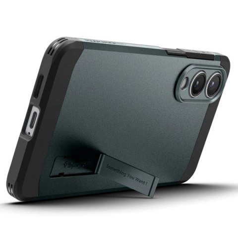 Etui case na Samsung Galaxy S25 Edge Tough Armor MagSafe - zielono-czarne Etui case na Samsung Galaxy S25 Edge Tough Armor MagSafe - zielono-czarne