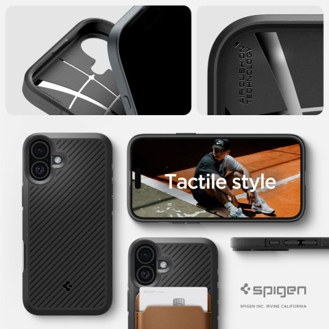 Etui case na iPhone 16 Core Armor - czarny mat Etui case na iPhone 16 Core Armor - czarny mat