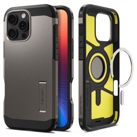 Etui case na iPhone 16 Pro z podstawką Tough Armor MagSafe - gunmetal Etui case na iPhone 16 Pro z podstawką Tough Armor MagSafe - gunmetal