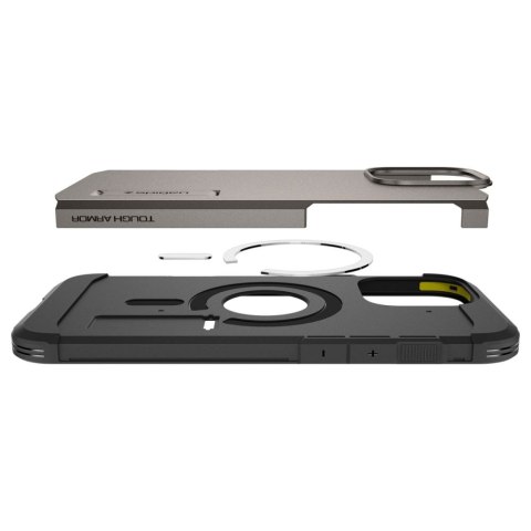 Etui case na iPhone 16 Pro z podstawką Tough Armor MagSafe - gunmetal Etui case na iPhone 16 Pro z podstawką Tough Armor MagSafe - gunmetal