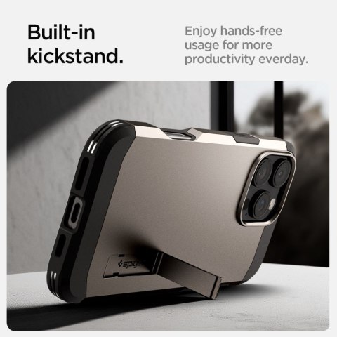 Etui case na iPhone 16 Pro z podstawką Tough Armor MagSafe - gunmetal Etui case na iPhone 16 Pro z podstawką Tough Armor MagSafe - gunmetal
