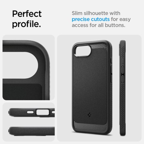 Etui case na iPhone 16e Rugged Armor MagSafe - czarne Etui case na iPhone 16e Rugged Armor MagSafe - czarne