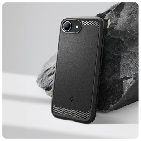 Etui case na iPhone 16e Rugged Armor MagSafe - czarne Etui case na iPhone 16e Rugged Armor MagSafe - czarne