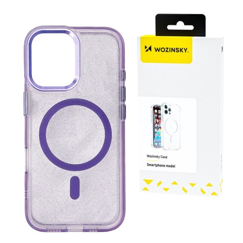 Etui na Samsung Galaxy S25+ Glitter Case z Mag Safe - fioletowe z brokatem Etui na Samsung Galaxy S25+ Glitter Case z Mag Safe - fioletowe z brokatem