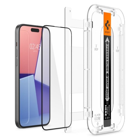Szkło hartowane ochronne na iPhone 15 Glas.tR EZ Fit FC - czarne