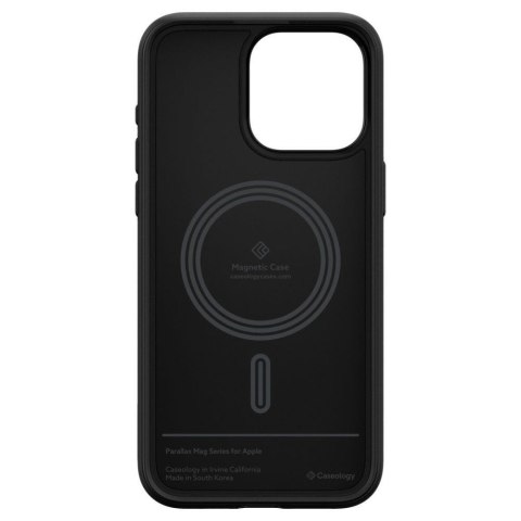Etui case na iPhone 15 Pro Caseology Parallax Mag z MagSafe - czarny mat Etui case na iPhone 15 Pro Caseology Parallax Mag z MagSafe - czarny mat