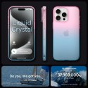 Etui case na iPhone 15 Pro Liquid Crystal - różowo niebieskie