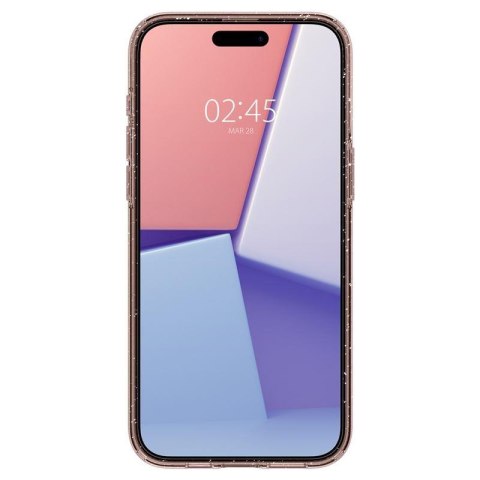 Etui case na iPhone 15 Pro Max Liquid Crystal Glitter - różowo przezroczyste Etui case na iPhone 15 Pro Max Liquid Crystal Glitter - różowo przezroczyste