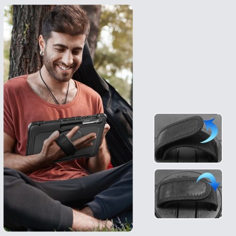 Etui pokrowiec na Samsung Galaxy Tab S10 FE+ Solid - czarne Etui pokrowiec na Samsung Galaxy Tab S10 FE+ Solid - czarne