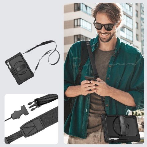 Etui pokrowiec na Samsung Galaxy Tab S10 FE+ Solid - czarne Etui pokrowiec na Samsung Galaxy Tab S10 FE+ Solid - czarne