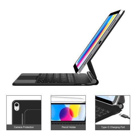 Etui z klawiaturą na iPad 10.9'' 2022 / iPad 11'' 2025 Smartcase Magnetic - czarne Etui z klawiaturą na iPad 10.9'' 2022 / iPad 11'' 2025 Smartcase Magnetic - czarne